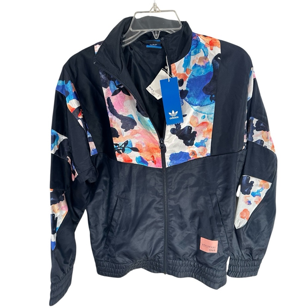 NWT ADIDAS THREE STRIPES FLORAL‎ JACKET YOUTH GIRLS L 13-14 SI50
